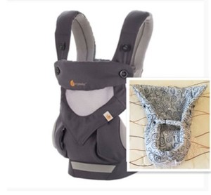 Ergo-360-Four-Position-carrier-baby-gray-Infant-Insert-New-box