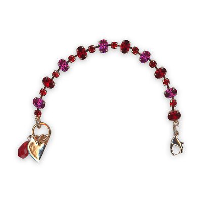 Bracelet by Mariana Firefly Natures Coll. Stunning Red & Fuchsia Austrian Cry...