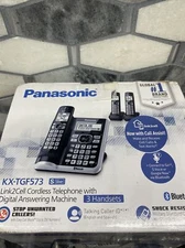 Panasonic KX-TGF573 DECT 6.0 Cordless Phone System 3 Handsets Bluetooth