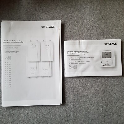 Gebrauchsanweisung Montageanleitung *CLAGE Durchlauferhitzer *CFX *CEX