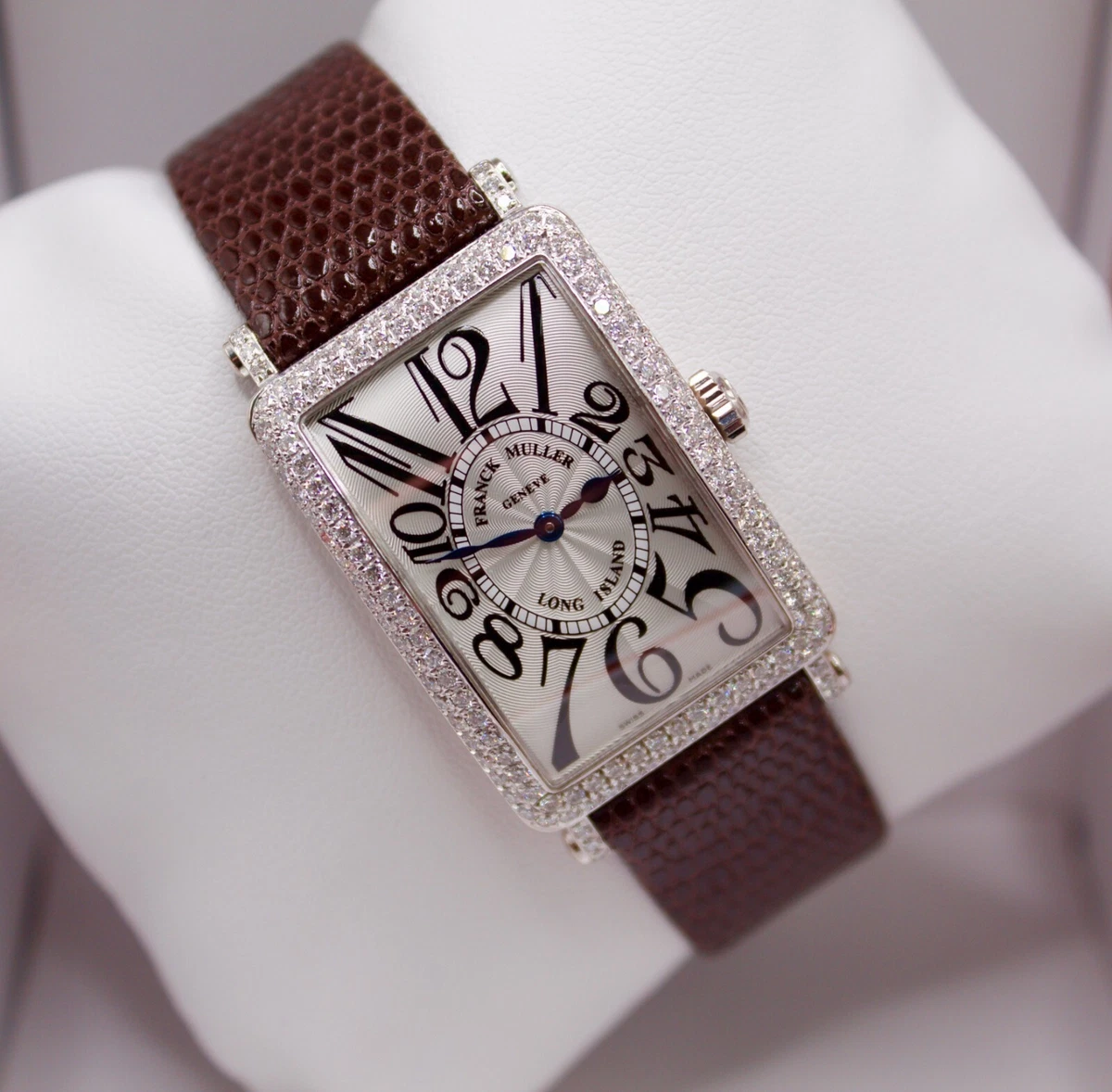 Franck Muller Long Island 26mm White Gold Diamond Bezel Clasp