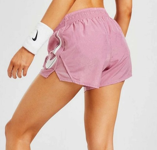 PANTALONCINI DA CORSA NIKE DRI FIT DOPPI SWOOSH UK S, M, L SALMON NUOVI ULTIMI - Foto 2 di 4