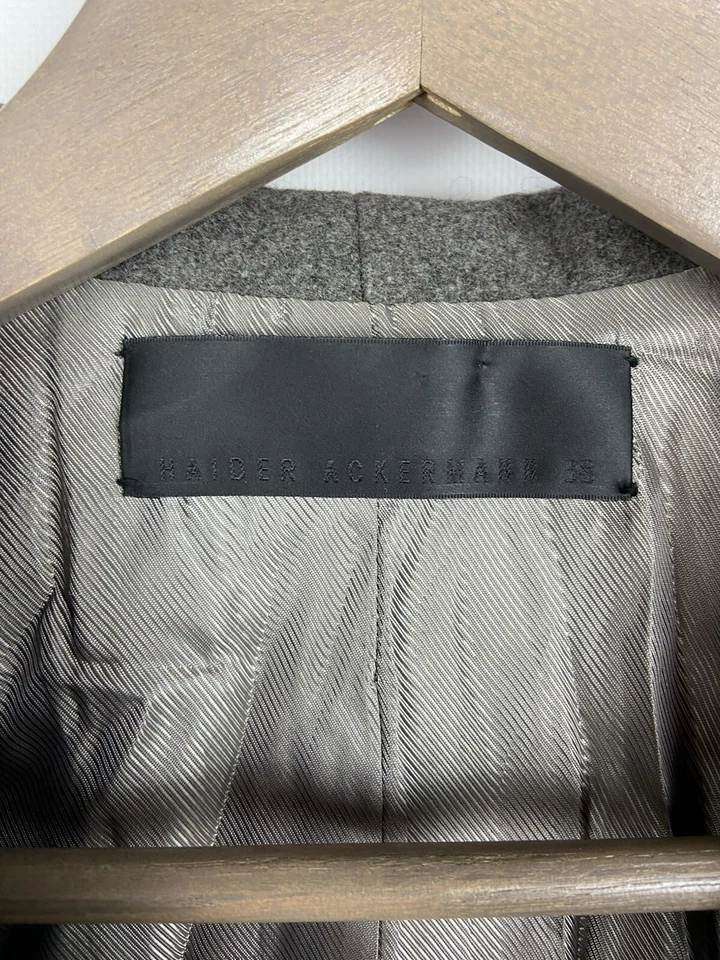 Chaqueta Blazer HAIDER ACKERMANN Asimétrica Lana Gris Mujer Lujo Talla 38 Foto 4 de 4