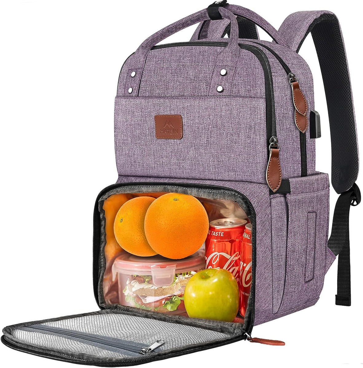 Laptop Backpack with Lunch Box, Insulated Women Backpacks