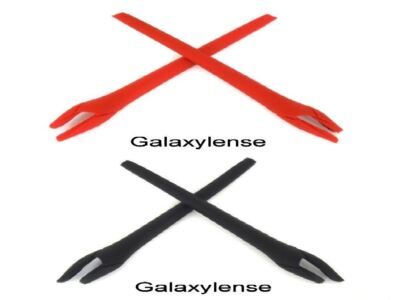 Galaxy Replacement Earsocks Rubber Kits For Oakley Radar EV Path/Pitch Black/Red