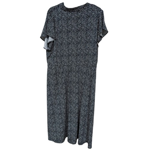 NWT Adrianna Papell Black and White Dot Flutter Dress sz XXL Faux Wrap - Picture 5 of 7