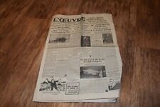 V RARE October 1936 L OEUVRE French France Newspaper Hitler pre WW2 politics 