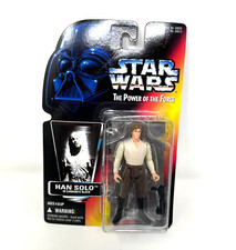 Star Wars HAN SOLO in Carbonite Block Power Of The Force Red Card Action Figure