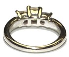 GIA 14k white gold 3 stone princess diamond 1.44CT engagement ring 5.3g Natural — photo 5