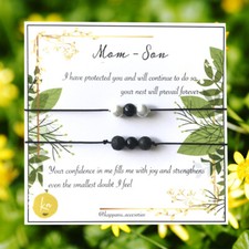 Mom Son Bracelet Adjustable Love Family Handmade Gift Women Jewerly Matching