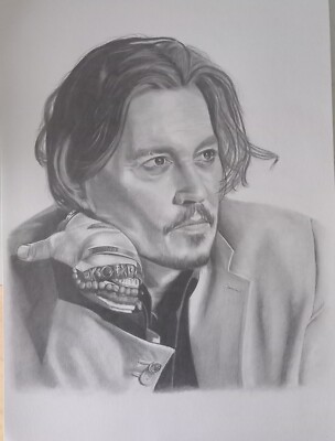 bleistift portrait zeichnungen Johnny Depp DIN A3