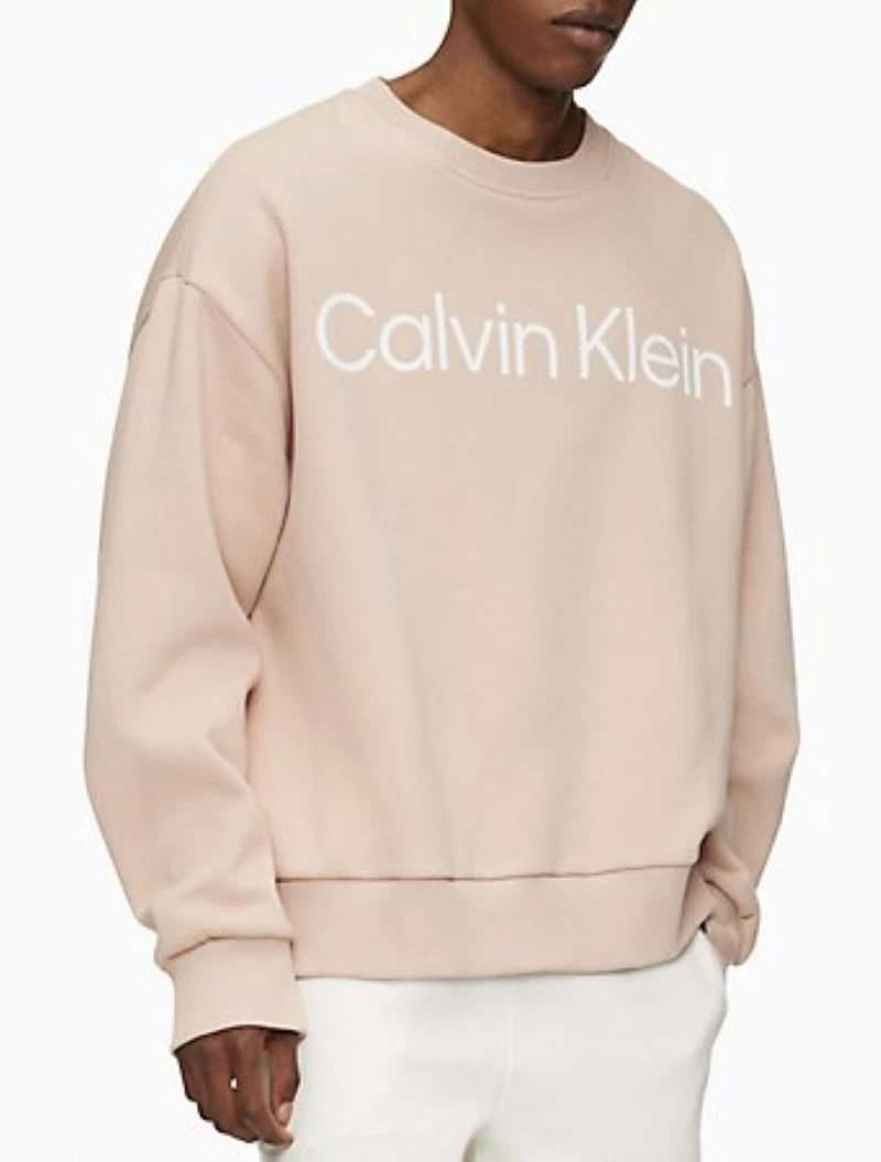 Calvin Klein Men's, Naturals Relaxed Fit Wide Logo Sweatshirt