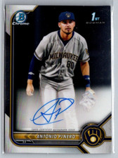 2022 Bowman Chrome Antonio Pinero #CPA-AP 1st Chrome Prospect Auto Brewers