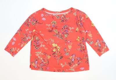 Marks and Spencer Womens Red Floral Polyester Blend Blouse Size 12
