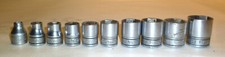 10pc Snap On Tools 3/8" drive Mixed Shallow Socket Set 1/4 - 13/16