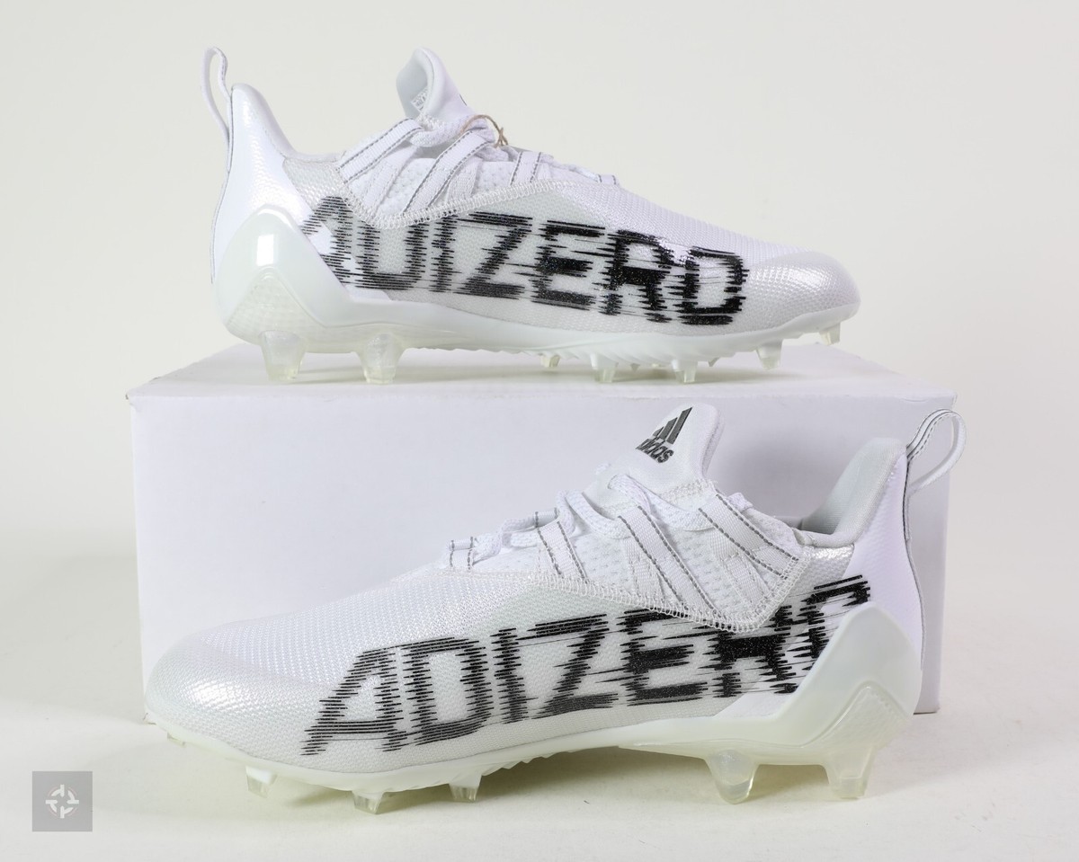 Adidas Adizero 21 White Black Athletic Football Cleats Size 8.5