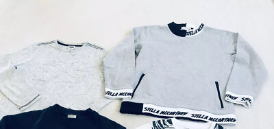 Stella McCartney Karl Lagerfeld Kids Boys Gray Pullover Sweatshirt Lot Of 2 8-10