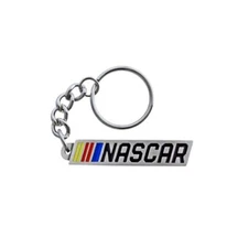 NASCAR Classic Bar Logo Pewter Number Signature Hang Tag Keychain