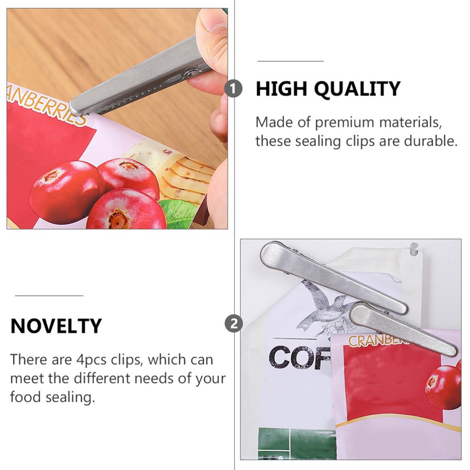 Steel Food Clips Snacks Clips Chip Bag Clips Steel Sealing Clips eBay