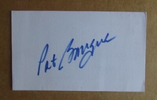 PAT BOURQUE SIGNED AUTOGRAPH 3X5 INDEX CARD 1973 WORLD SERIES CHAMPION ATHLETICS