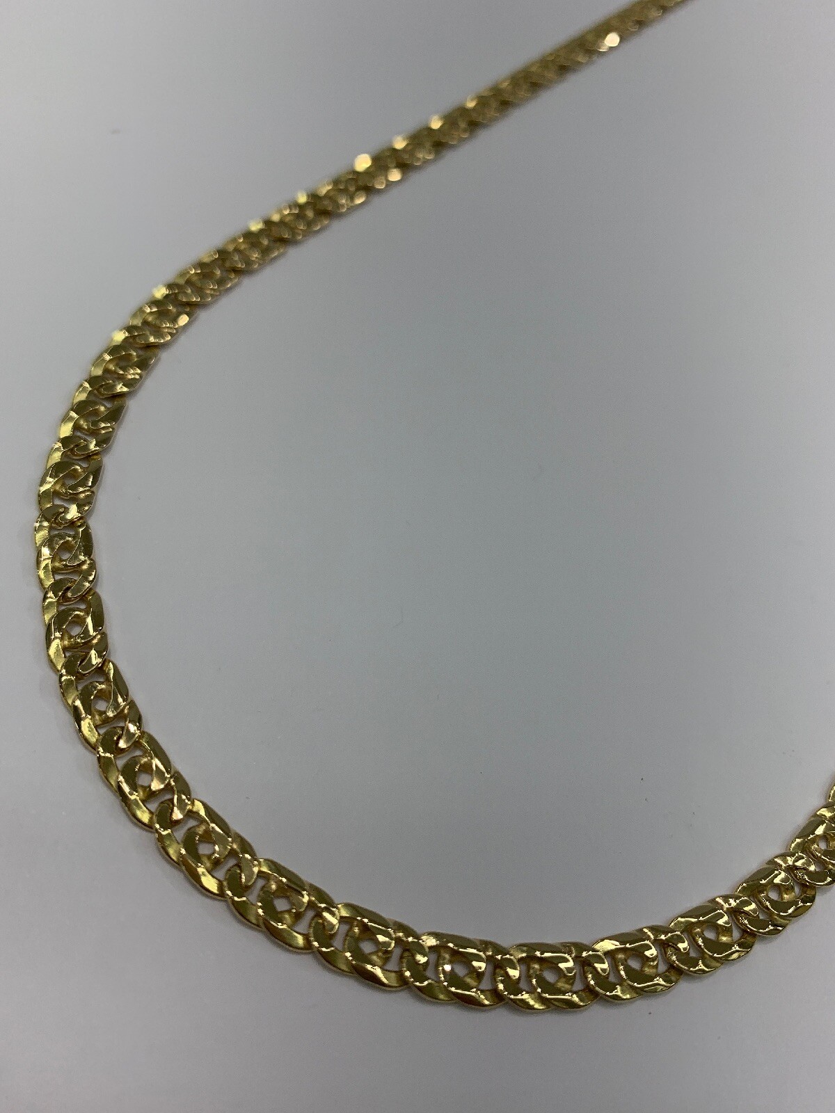 18ct 18K Yellow Gold Italian Birdseye Link Chain Necklace 34.8 Grams 55