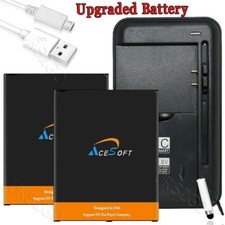 for Samsung Galaxy Mega I9200 Net10 2x 5280mAh Battery Charger USB Cable Stylus