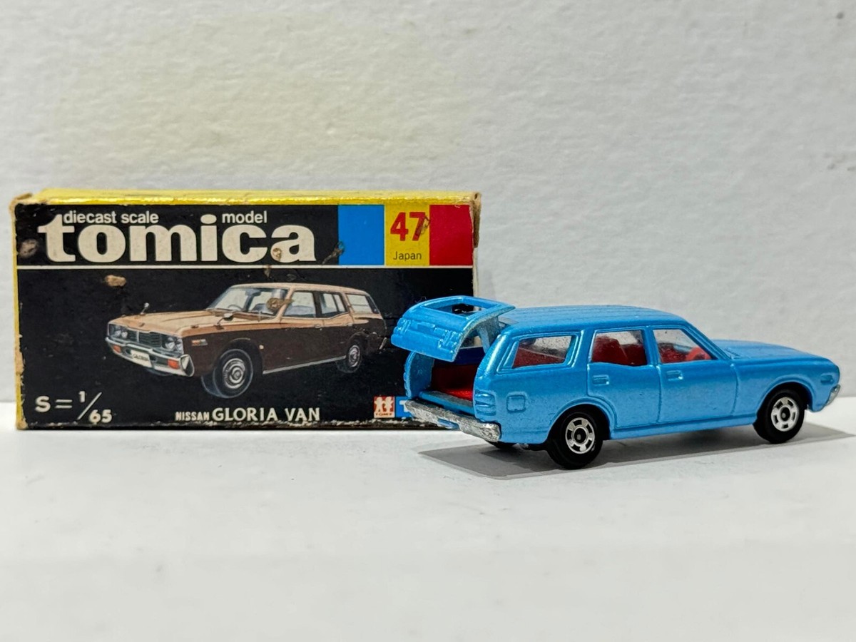 Tomica Black Box Vintage No. 47 Nissan Gloria Van Light Blue Made