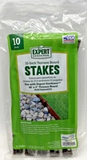 EXPERT GARDNER 10 Inch Terrace Board Stakes 10 Pack Brown Made In USA