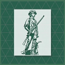 Minuteman Stencil – Revolutionary War, Patriot, 1776, Colonial, Historical Art