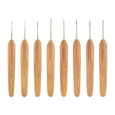 JubileeYarn 8pc Steel Bamboo Crochet Hook Set