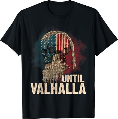 Until Valhalla Viking US Flag Vintage Shirt-Til Valhalla Gift Unisex T-Shirt