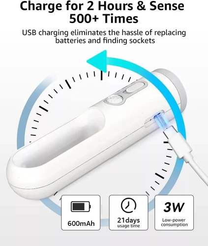 LED Night Light Reading Motion Sensor 2 in 1 Torch USB C Rechargeable Dusk Dawn - Picture 6 of 12