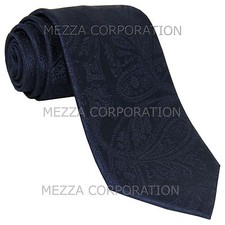 New Vesuvio Napoli polyester Men necktie paisley wedding formal prom party Navy
