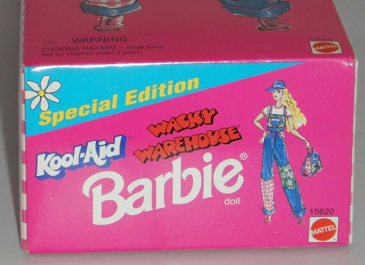 1995 Mattel Kool-Aid Wacky Warehouse Barbie Doll #15620 Brand New