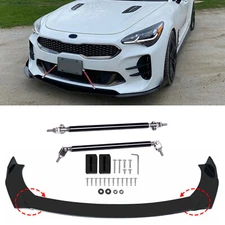 For KIA Stinger forte Front Bumper Lip Splitter Spoiler Body Kit + Strut Rods