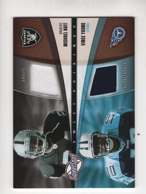 2006 Sweet Spot Pairings Dual Jerseys Michael Huff Vince Young #SPD-HY