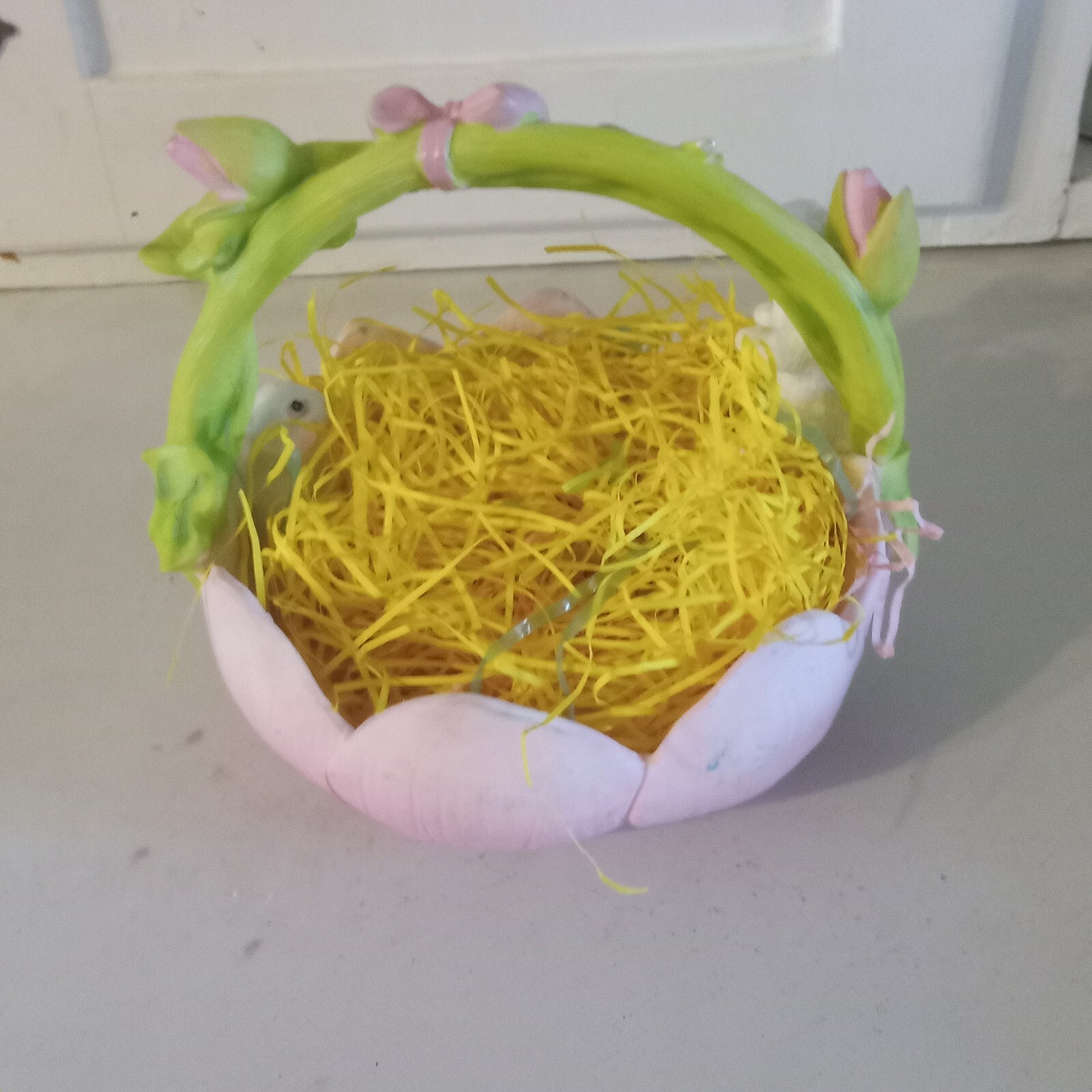 Lovely Spring Easter Basket Candy Dish. READ eBay