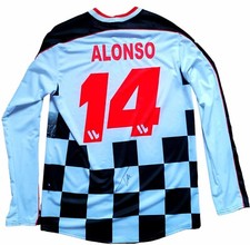 F1,FERNANDO ALONSO SIGNED NAZIONALE PILOTI MATCH WORN JERSEY 2006 VIDEO PROOF