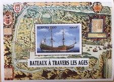 KLASYKA VINTAGE - Burkina Faso 1999 - Historyczne łodzie - Arkusz pamiątkowy - MNH