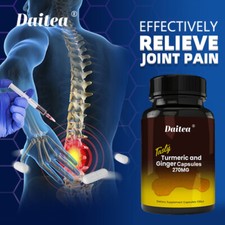 120 Capsule Turmeric Ginger Capsules Effectively Joint Pain Curcumin C3 Complex