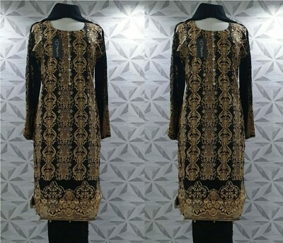 Ladies Black Linen 3 Piece Suit Readymade Pakistani/Indian Wedding Party | eBay Ladies Black Linen 3 Piece Suit Readymade Pakistani/Indian Wedding Party | eBay