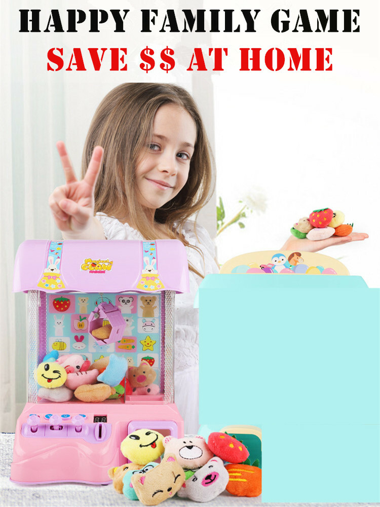 Carnival Style Vending Arcade Claw Candy Grabber Prize Doll Machine