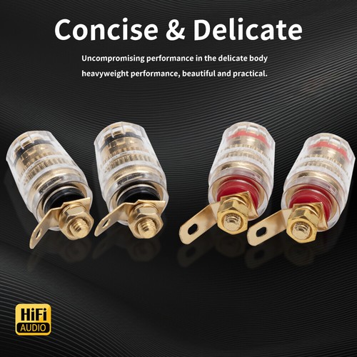 2/4/8PCS Binding Post Banana Plug Brass Socket Speaker Terminal for Amplifier