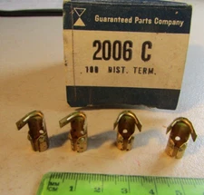 GSP Distributor Cap Brass Spark Plug Wire Clips p/n 2006C Vintage NOS 4 count