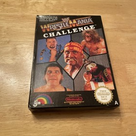 WWF WrestleMania Challenge Gioco Nintendo NES con scatola e istruzioni. 