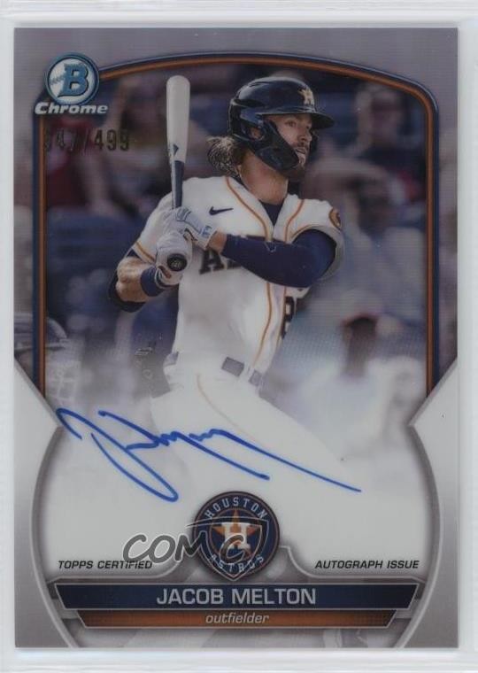 2023 Bowman Chrome Prospect Refractor 347/499 Jacob Melton #CPA-JML Auto 2x4