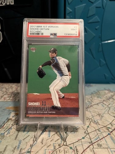 2017 BBM Japan Shohei Ohtani 1st Version Pitching Rookie Card 2 PSA 9 Low Pop