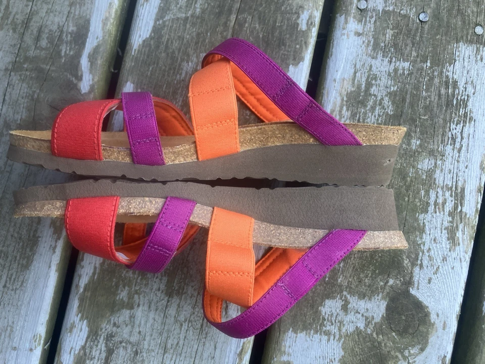 Sandalia Naot Naranja, Rosa, Púrpura - Talla 37 (US 6-6.5), GUC, Roxanna, Usada en Excelente Condición Foto 4 de 4