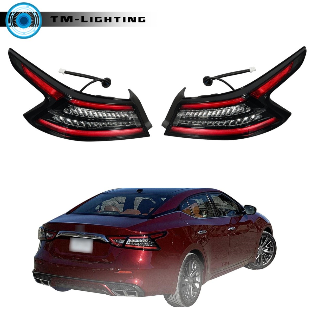 For Nissan Maxima 2019 20 2021 Tail Light Left+Right Side Outer Red Brake Light