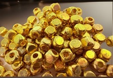 Bright Gold Plated Metal Spacer Beads Cube 4mm